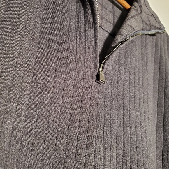 Mens Gray Large ARROW Half Zip Sweater - Picture 3 of 7